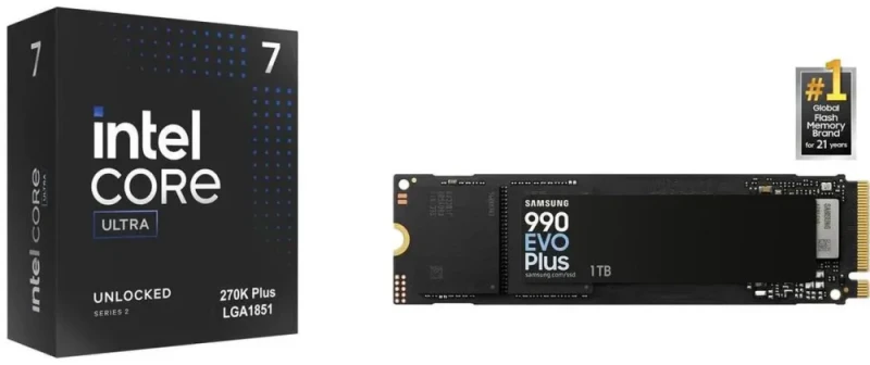 Intel Core Ultra 7 270K Plus + SAMSUNG 990 EVO PLUS SSD 1TB - Featured Image