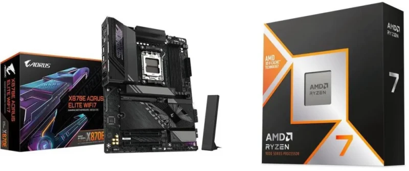 GIGABYTE X870E AORUS ELITE WIFI7 + AMD Ryzen 7 9800X3D - Featured Image