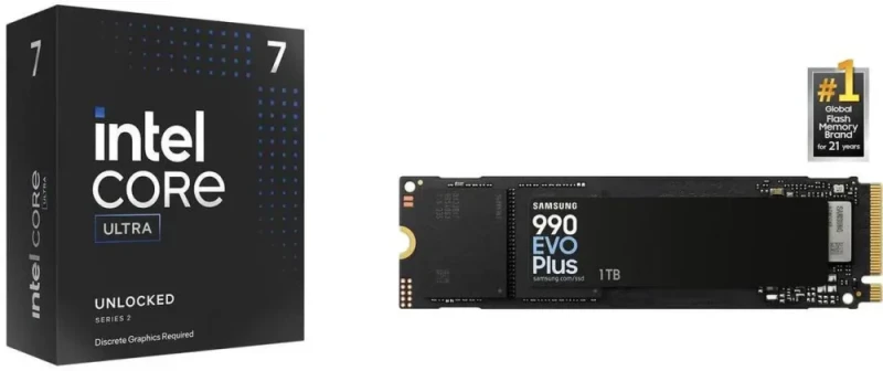 Intel Core Ultra 7 265KF + SAMSUNG 990 EVO PLUS SSD 1TB - Featured Image