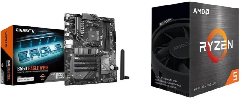 IGABYTE B550 EAGLE WIFI6 + AMD Ryzen 5 5500 - Featured Image