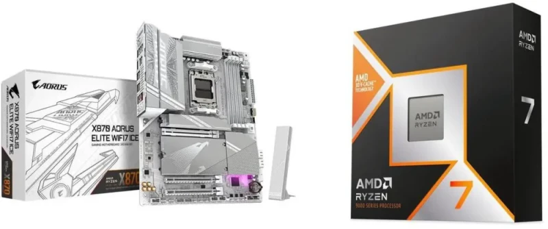 GIGABYTE X870 AORUS ELITE WIFI7 ICE + AMD Ryzen 7 9800X3D - Featured Image