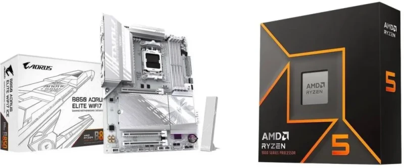 GIGABYTE B850 AORUS ELITE WIFI7 ICE + AMD Ryzen 5 9600X - Featured Image