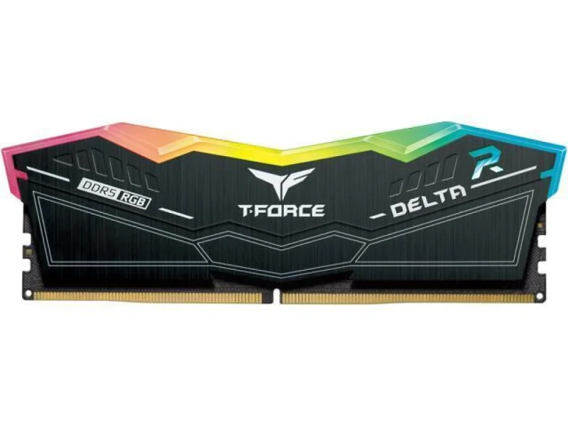 TEAMGROUP T-Force Delta RGB 16 GB - 1 x 16GB, DDR5 288-pin DIMM, 6000MT/s, CL38, Black color - Featured Image