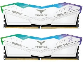 TEAMGROUP T-Force Delta RGB 32 GB - 2 x 16GB, DDR5 288-pin DIMM, 6000MT/s, CL38, White color