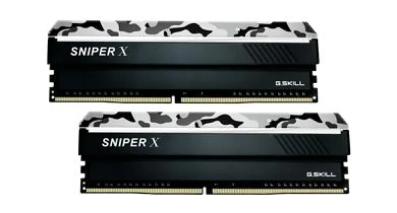 G.Skill Sniper X 32 GB - 2 x 16GB, DDR4 288-pin DIMM, 3200MT/s, CL16, Black / White color - Featured Image