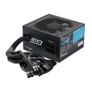 SeaSonic G12 GM - 750 W ATX Power Supply, 80+ Gold, Semi-Modular, Black / Blue Color