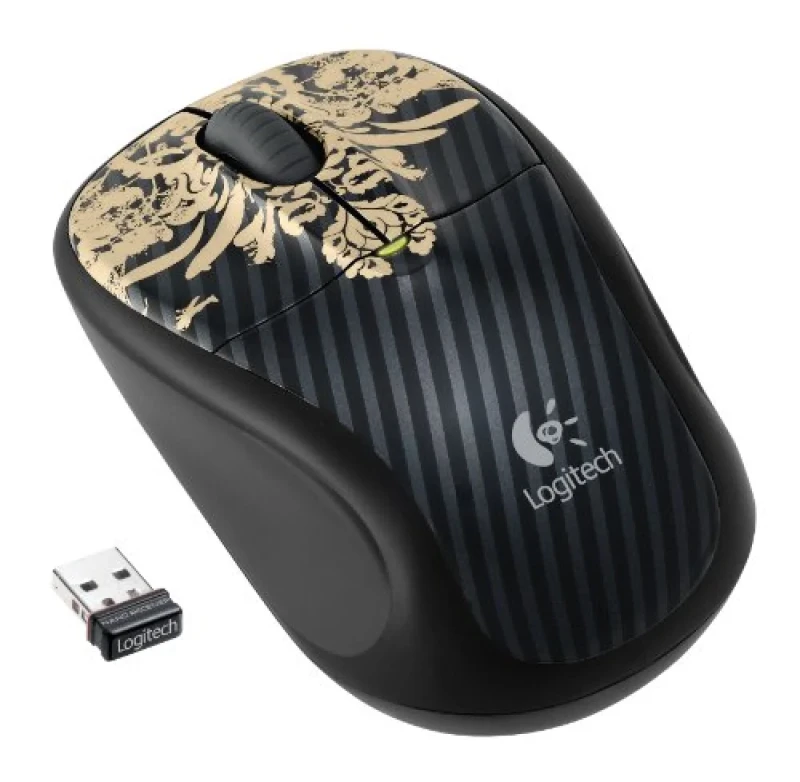 Logitech M305 - Wireless Optical Mouse, 1000 DPI, Black / Gold color - Featured Image
