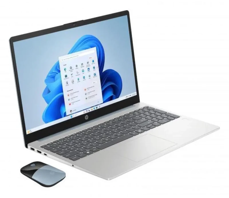 HP 15.6" HD Notebook - Intel N100 Quad-Core, 4GB DDR4 RAM, 128GB UFS Storage, 15.6" Anti-Glare Display, Windows 11 S, Moonlight Blue, Up to 11 Hours Battery Life, Includes HP Wireless Mouse - Featured Image