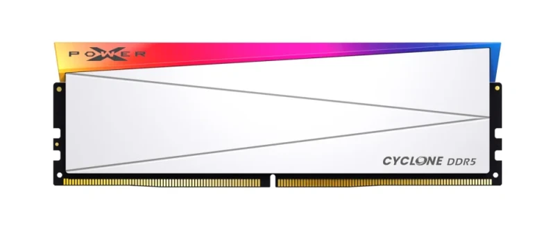 Silicon Power XPOWER Cyclone RGB 32 GB - 2 x 16GB, DDR5 288-pin DIMM, 6000MT/s, CL36, White color - Featured Image