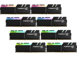 G.Skill Trident Z RGB 64 GB - 8 x 8GB, DDR4 288-pin DIMM, 3200MT/s, CL14, Black color