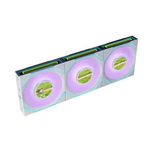 Lian Li UNI FAN SL-INF LCD FLEX 3-Pack - 120mm PWM fan, 31 dB, 56.89 CFM Airflow, 350 - 1950 RPM, White Color