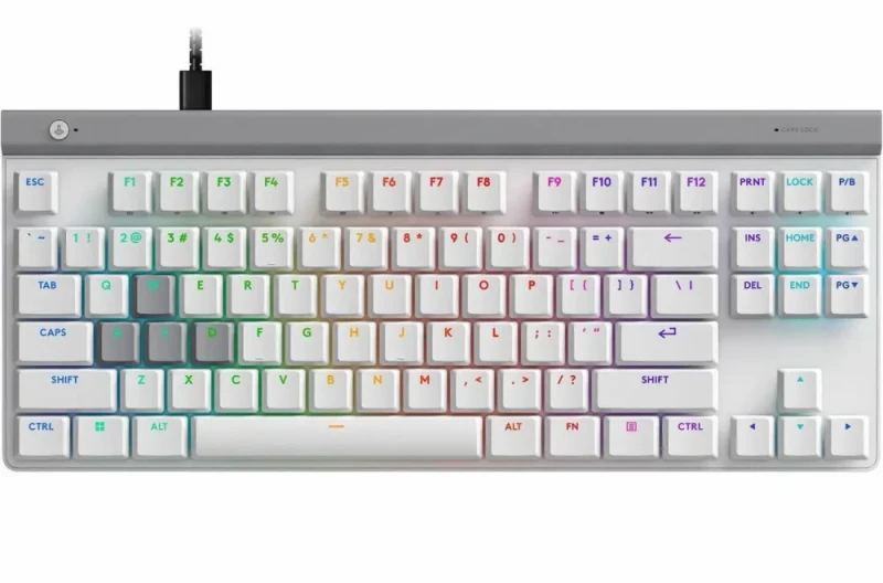 Logitech G515 Rapid TKL - Gaming Wired Keyboard, Logitech Low-Profile Magnetic Analog Switches, RGB Backlit, Tenkeyless, White Color - Featured Image