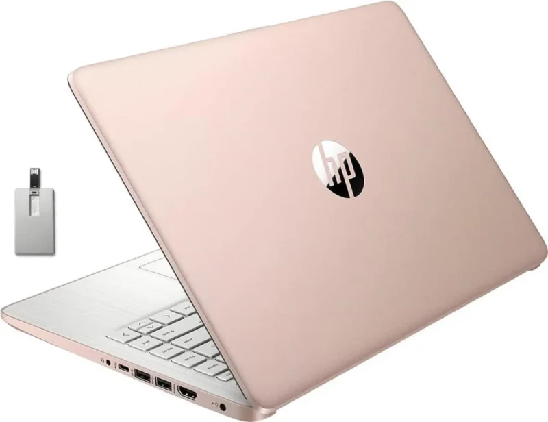 HP Stream 14" HD BrightView Laptop - Intel Celeron N4020, 8GB DDR4 RAM, 64GB SSD, Intel UHD Graphics 600, 14" HD Display, Windows 11, 1-Year Microsoft 365, Includes 32GB Hotface USB Drive, Gold - Featured Image