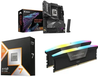 GIGABYTE X870 AORUS ELITE WIFI7 + AMD Ryzen 7 9800X3D + CORSAIR Vengeance RGB 32GB DDR5 6000