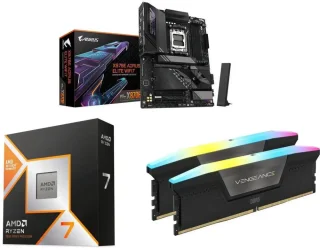 GIGABYTE X870E AORUS ELITE WIFI7 + AMD Ryzen 7 9800X3D + CORSAIR Vengeance RGB 32GB DDR5 6000