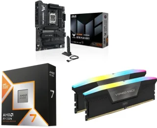 ASUS TUF GAMING X870E-PLUS WIFI7 + AMD Ryzen 7 9800X3D + CORSAIR Vengeance RGB 32GB DDR5 6000