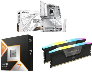 GIGABYTE B850 AORUS ELITE WIFI7 + AMD Ryzen 7 9800X3D + CORSAIR Vengeance RGB 32GB DDR5 6000