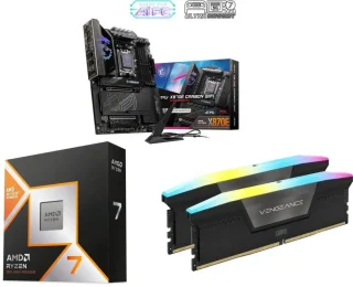 MSI MPG X870E CARBON WIFI + AMD Ryzen 7 9800X3D + CORSAIR Vengeance RGB 32GB DDR5 6000