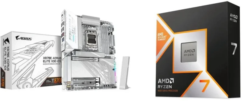 GIGABYTE X870E AORUS ELITE X3D ICE + AMD Ryzen 7 9800X3D - Featured Image