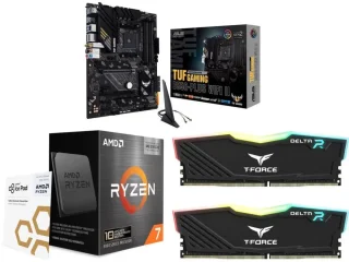 ASUS TUF GAMING B550-PLUS WIFI II + AMD Ryzen 7 5800X3D + Team T-Force Delta RGB 16GB (2x8GB) DDR4 3200
