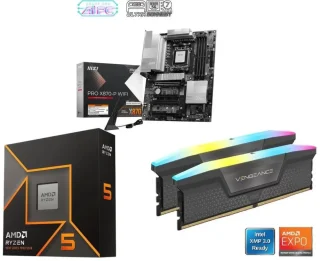 MSI PRO X870-P WIFI + AMD Ryzen 5 9600X + CORSAIR Vengeance RGB 16GB DDR5 6000