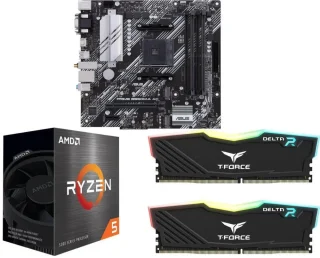ASUS PRIME B550M-A AC + AMD Ryzen 5 5500 + Team T-Force Delta RGB 16GB (2x8GB) DDR4 3200