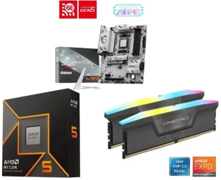 MSI B850 GAMING PLUS WIFI6E + AMD Ryzen 5 9600X + CORSAIR Vengeance RGB 16GB (2x8GB) DDR5 6000