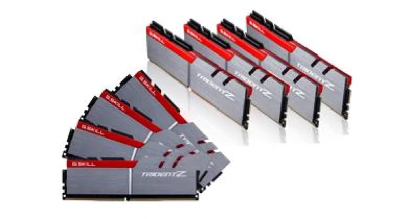 G.Skill F4-3200C16Q2-128GTZ 128 GB - 8 x 16GB, DDR4 288-pin DIMM, 3200MT/s, CL16, Gray / Red color - Featured Image