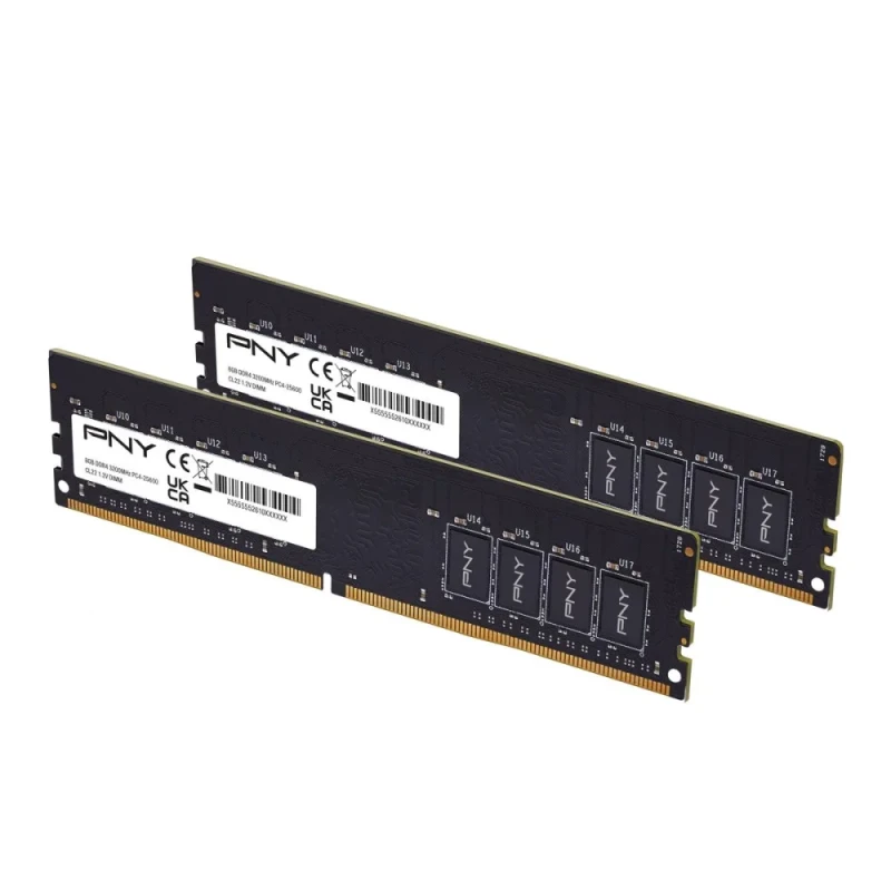 PNY Performance 16 GB - 2 x 8GB, DDR4 288-pin DIMM, 3200MT/s, CL22, Black color - Featured Image