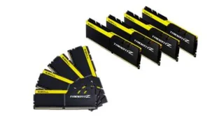G.Skill F4-3200C16Q2-128GTZKY 128 GB - 8 x 16GB, DDR4 288-pin DIMM, 3200MT/s, CL16, Black / Yellow color