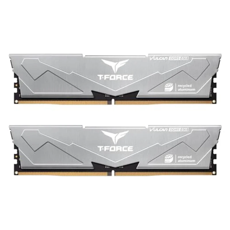 TEAMGROUP T-Force Vulcan Eco 32 GB - 2 x 16GB, DDR5 288-pin DIMM, 6000MT/s, CL38, Silver color - Featured Image