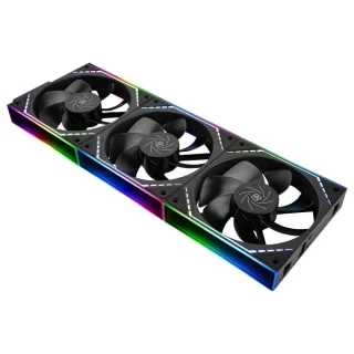 Thermalright TL-M12QR-S X3 3-Pack - 120mm PWM fan, 23.2 dB, 47.6 CFM Airflow, 1500 RPM, Black Color