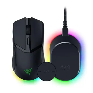 Razer Cobra Hyperspeed (w/Dock) - Wired, Wireless, Bluetooth Wireless Optical Mouse, 26000 DPI, Black color