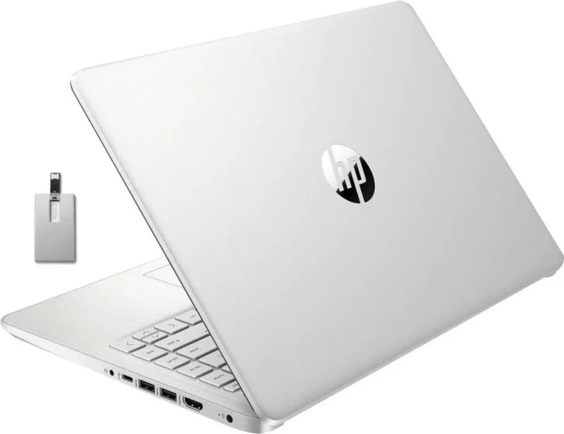 HP Stream 14" HD BrightView Laptop - Intel Celeron N4120, 8GB DDR4 RAM, 256GB Storage (128GB eMMC + 128GB USB Card), Intel UHD Graphics 600, 14" HD Display, Windows 11 S, 1-Year Microsoft 365, Silver - Featured Image