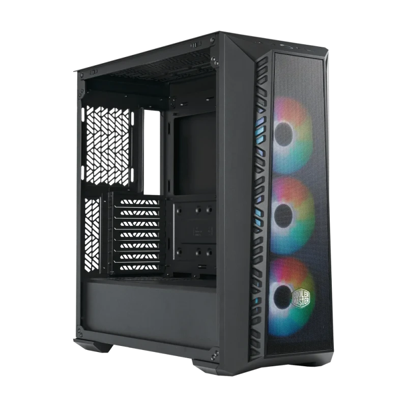 Cooler Master MasterBox 520 Mesh Mid Tower Case - Tempered Glass, Mesh Front Panel, ATX Support, Black - Featured Image