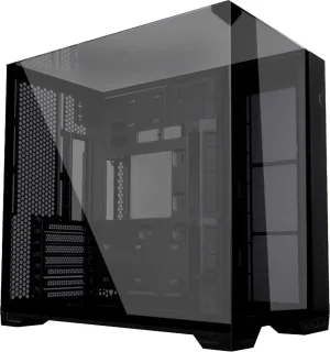 Lian Li O11 Vision Compact E-ATX Mid-Tower Case - Tempered Glass, USB-C 3.0, E-ATX Support, Black