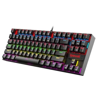 Redragon K552 - Gaming Wired Keyboard, Outemu Blue Switches, Red Backlit, Tenkeyless, Black Color