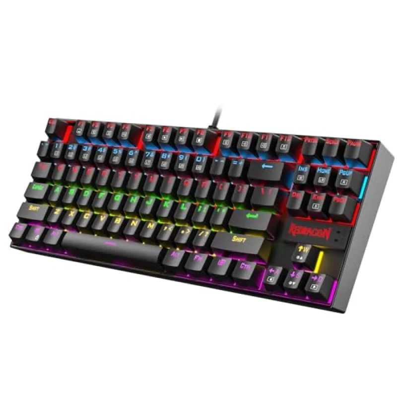 Redragon K552 - Gaming Wired Keyboard, Outemu Blue Switches, Red Backlit, Tenkeyless, Black Color - Featured Image