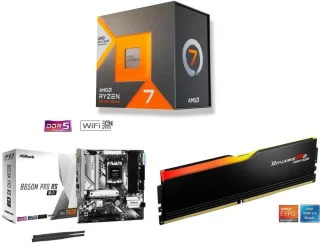 AMD Ryzen 7 7700X3D + ASRock B650M Pro RS WiFi + G.SKILL Ripjaws M5 Neo RGB Series 16GB