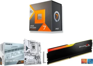 AMD Ryzen 7 7700X3D + GIGABYTE B850 EAGLE WIFI7 ICE + G.SKILL Ripjaws M5 Neo RGB Series 16GB