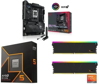 ASUS ROG Strix B850-F GAMING WIFI7 NEO + AMD Ryzen 5 9600X + V-COLOR Manta XSky DDR5 32GB (2x16GB) 6000MHz