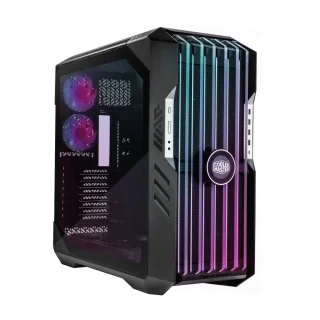 Cooler Master HAF 700 EVO Full Tower Case - Tempered Glass, ARGB, E-ATX Support, USB Type-C, Black