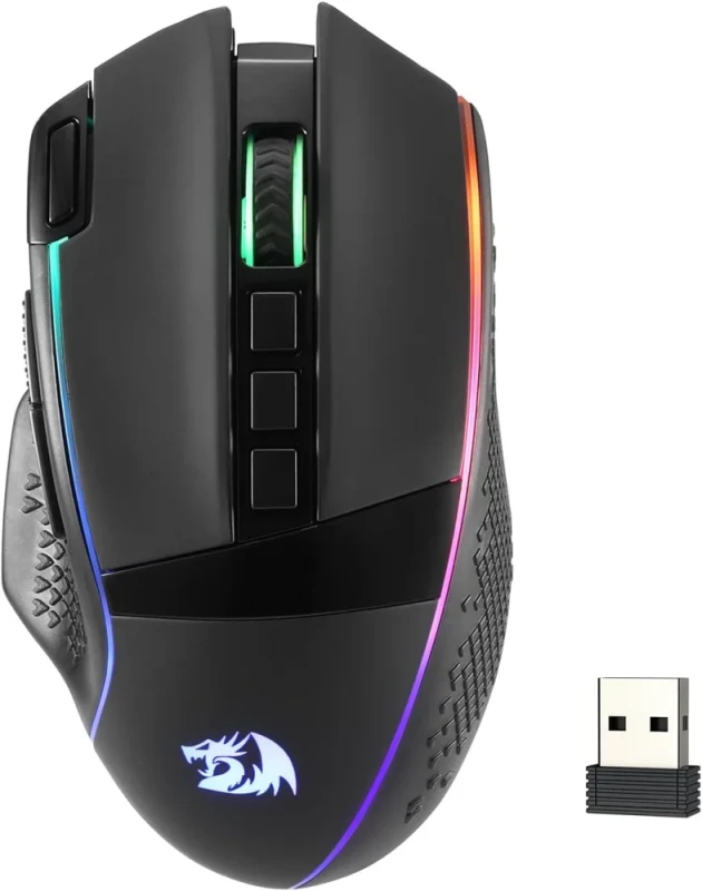 Redragon M991 Wireless RGB Gaming Mouse - 26000 DPI, 3-Mode Wireless, Programmable Remapping Keys, Rapid-Fire Macro Support, RGB Backlighting, Ergonomic Design - Featured Image