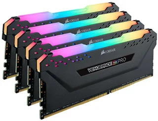 Corsair Vengeance RGB Pro 64 GB - 4 x 16GB, DDR4 288-pin DIMM, 3200MT/s, CL16, Black color