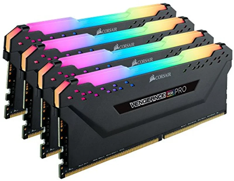 Corsair Vengeance RGB Pro 64 GB - 4 x 16GB, DDR4 288-pin DIMM, 3200MT/s, CL16, Black color - Featured Image