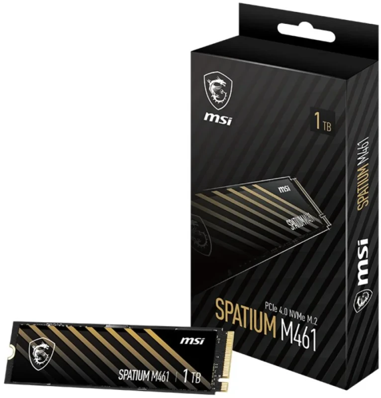 MSI SPATIUM M461 - 1 TB SSD, M.2 PCIe 4.0 X4, M.2-2280 - Featured Image
