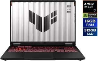 ASUS TUF Gaming A16 FA608UMI-NB73 Gaming Laptop - AMD Ryzen 7 260, GeForce RTX 5060 Laptop GPU 8GB, 16GB DDR5-5600 RAM, 512GB PCIe SSD, 16" WUXGA 144Hz Display, Windows 11 Home