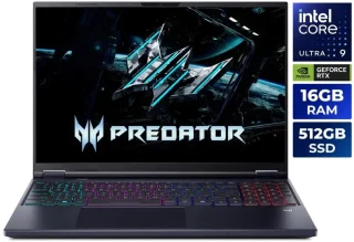 Acer Predator Helios Neo 16 AI NH.U44AA.004 Gaming Laptop - Intel Core Ultra 9 290HX, GeForce RTX 5070 Ti 12GB, 16GB DDR5 RAM, 512GB SSD, 16" WQXGA Display, Windows 11 Home