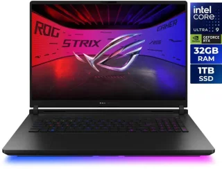 ASUS ROG Strix G18 90NR0LI1-M00D70 Gaming Laptop - Intel Core Ultra 9 290HX, GeForce RTX 5080 Laptop GPU 16GB, 32GB DDR5 RAM, 1TB SSD, 18" Display, Windows 11 Home