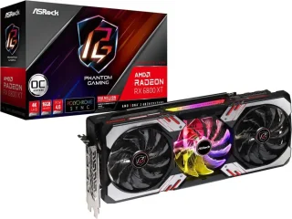Refurbished: ASRock Phantom Gaming Radeon RX 6800 XT 16GB Graphics Card - AMD Radeon RX 6800 XT, 16GB GDDR6, PCIe 4.0, 256-bit, Triple Fan